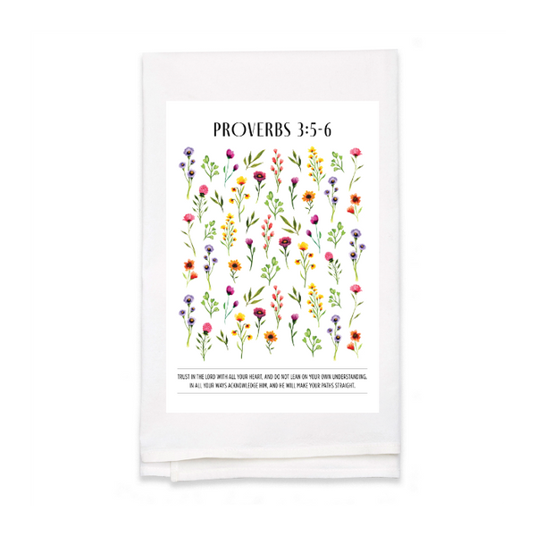 Personalized White Flour Sack Tea Towel