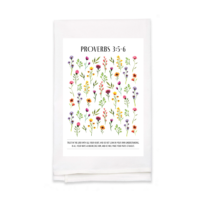 Personalized White Flour Sack Tea Towel