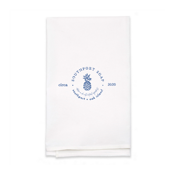Personalized White Flour Sack Tea Towel