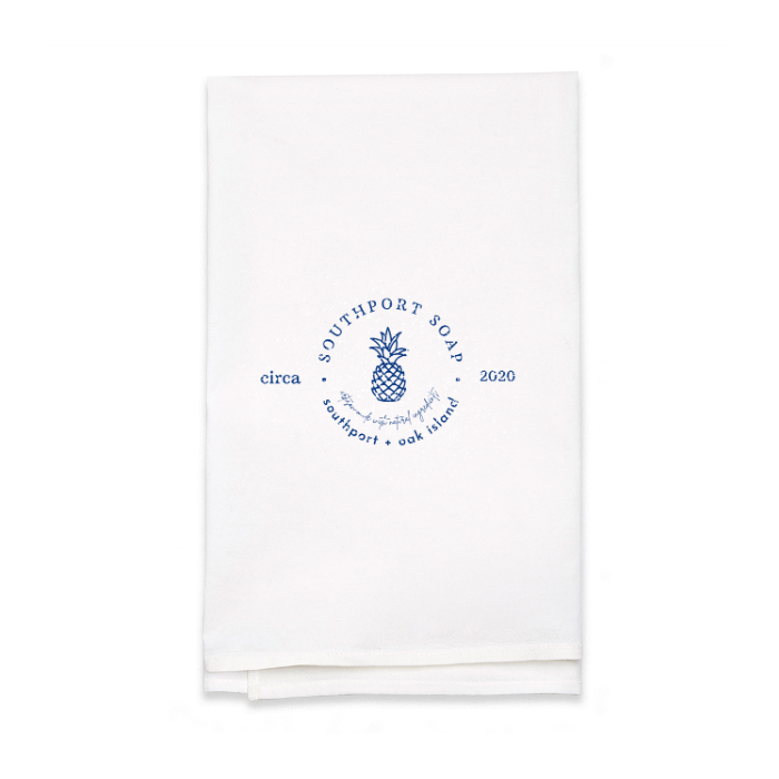 Personalized White Flour Sack Tea Towel