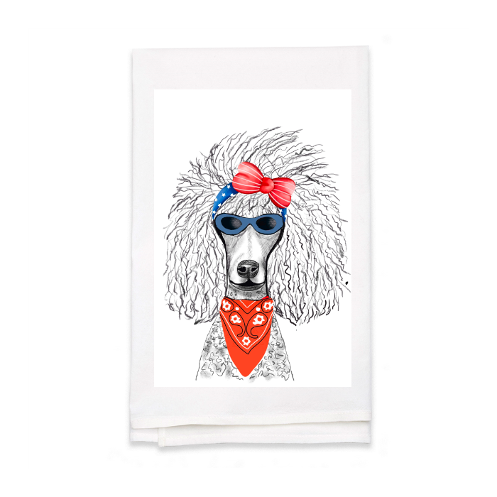 Personalized White Flour Sack Tea Towel