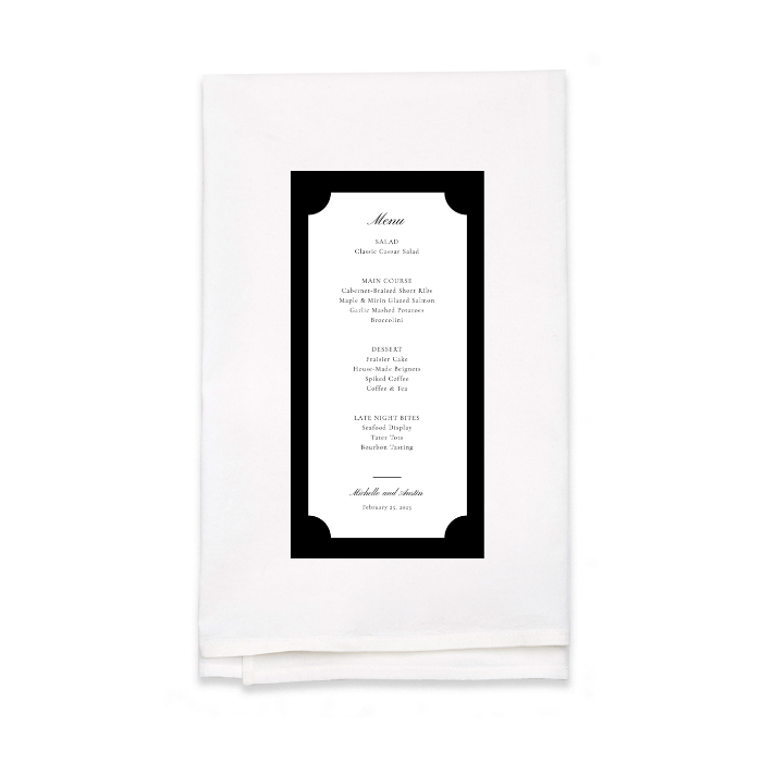Personalized White Flour Sack Tea Towel