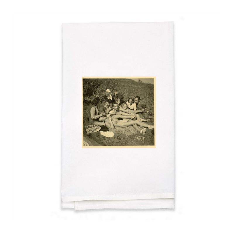 Personalized White Flour Sack Tea Towel