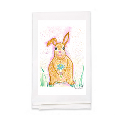 Personalized White Flour Sack Tea Towel
