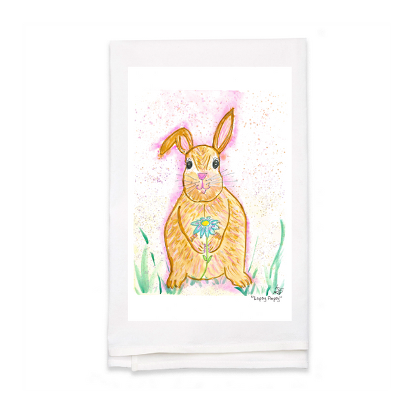 Personalized White Flour Sack Tea Towel