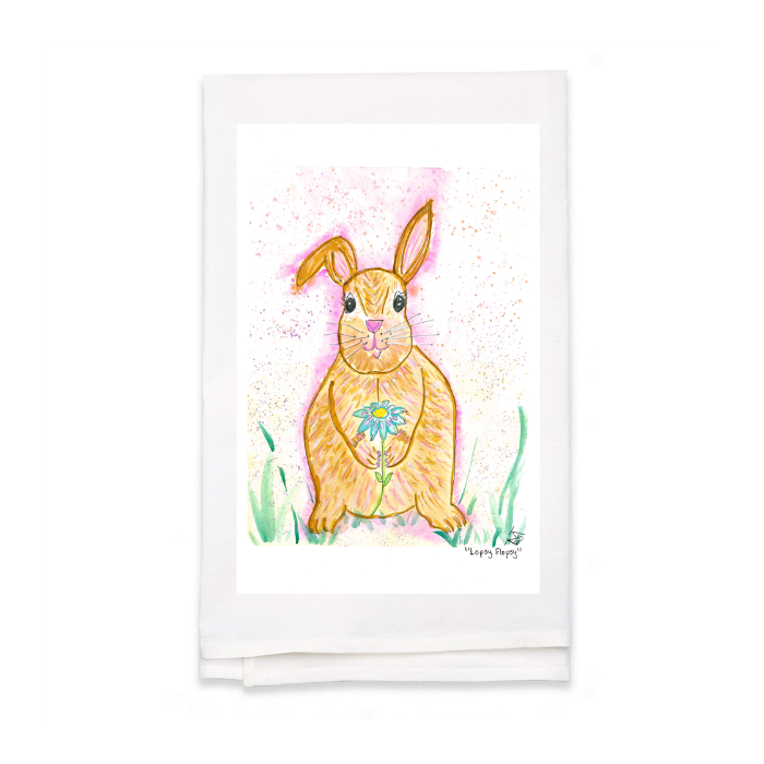 Personalized White Flour Sack Tea Towel
