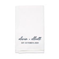 Personalized White Flour Sack Tea Towel
