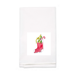 Personalized White Flour Sack Tea Towel