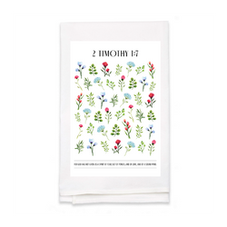 Personalized White Flour Sack Tea Towel