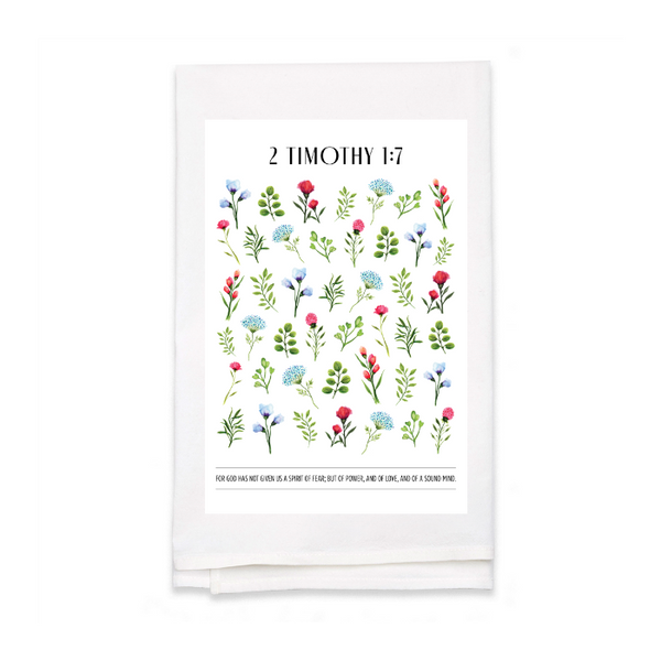 Personalized White Flour Sack Tea Towel
