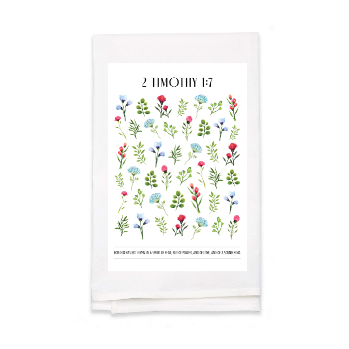 Personalized White Flour Sack Tea Towel