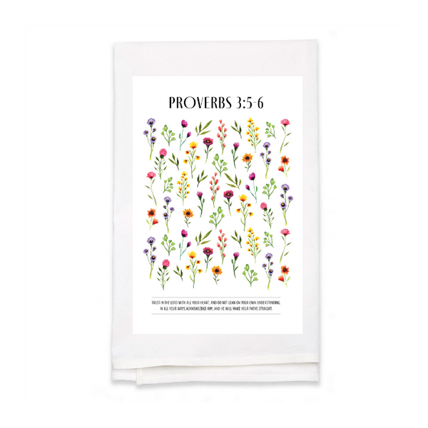 Personalized White Flour Sack Tea Towel