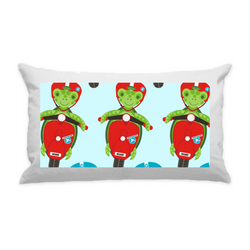 10"x18" White Cotton Canvas Decorative Pillow Case