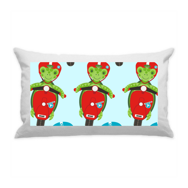 10"x18" White Cotton Canvas Decorative Pillow Case