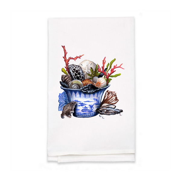 Personalized White Flour Sack Tea Towel