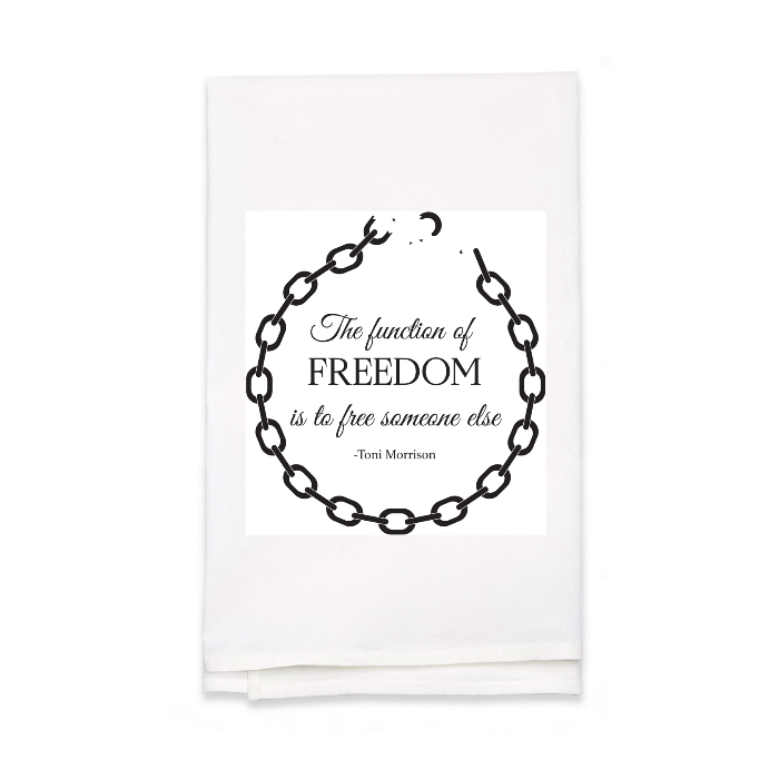 Personalized White Flour Sack Tea Towel