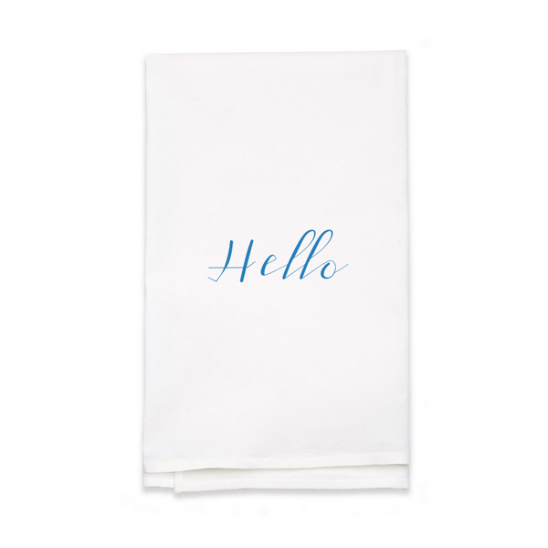 Personalized White Flour Sack Tea Towel