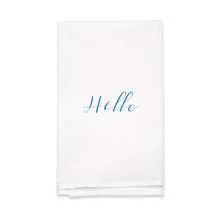 Personalized White Flour Sack Tea Towel