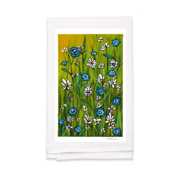 Personalized White Flour Sack Tea Towel