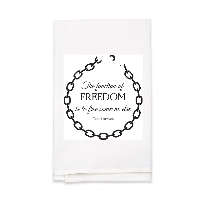 Personalized White Flour Sack Tea Towel