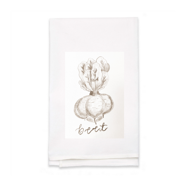 Personalized White Flour Sack Tea Towel
