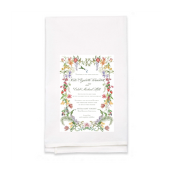 Personalized White Flour Sack Tea Towel