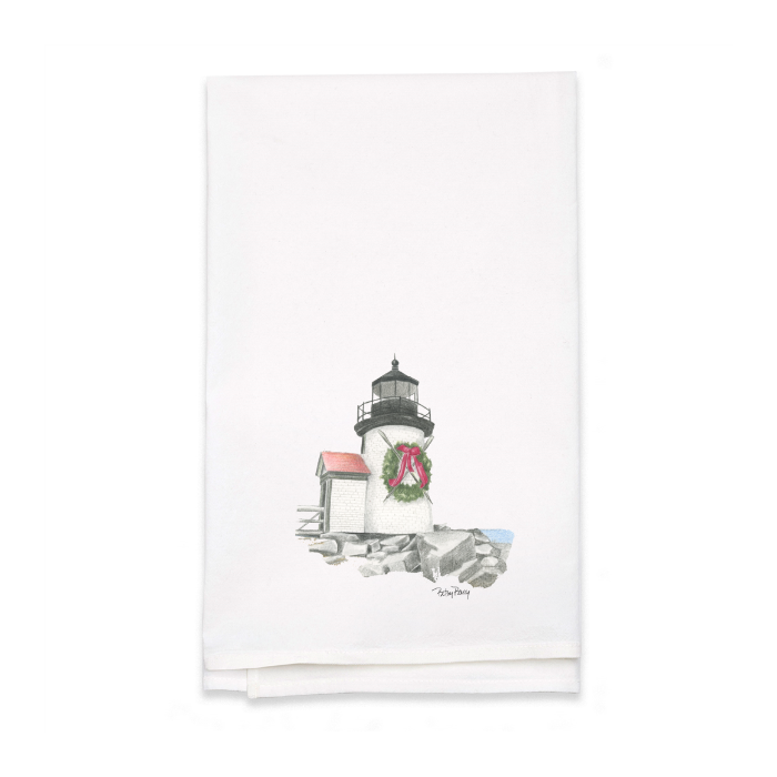 Personalized White Flour Sack Tea Towel