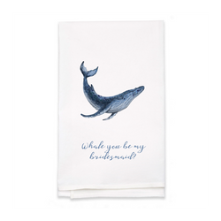 Personalized White Flour Sack Tea Towel