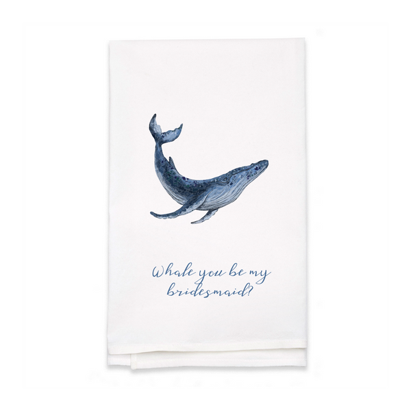 Personalized White Flour Sack Tea Towel