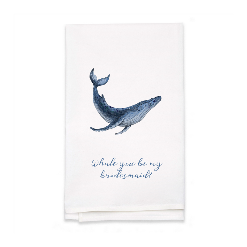 Personalized White Flour Sack Tea Towel