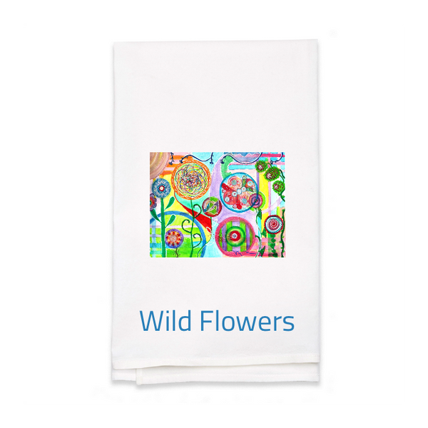Personalized White Flour Sack Tea Towel