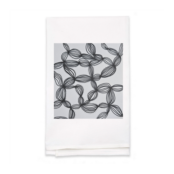 Personalized White Flour Sack Tea Towel