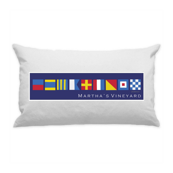 10"x18" White Cotton Canvas Decorative Pillow Case