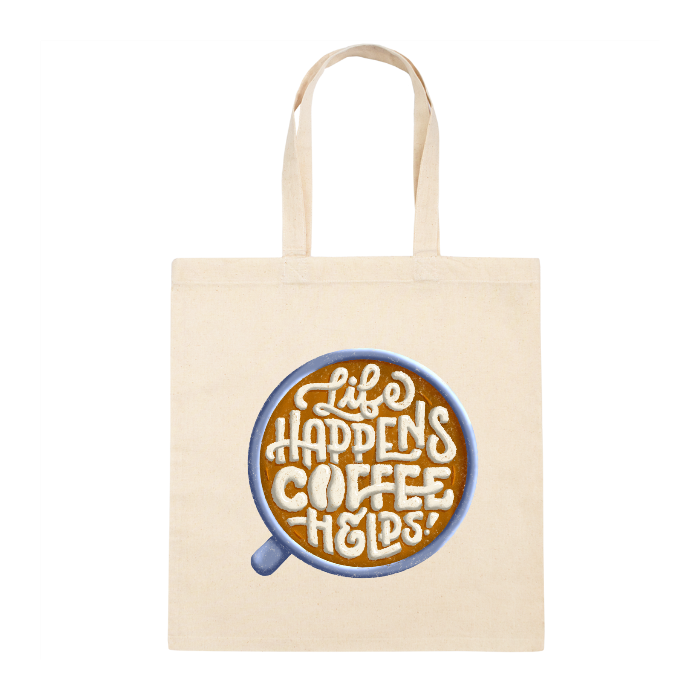 Personalized Square Canvas Tote Bag