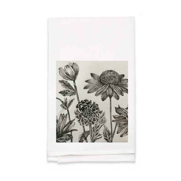 Personalized White Flour Sack Tea Towel