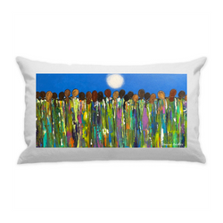 10"x18" White Cotton Canvas Decorative Pillow Case