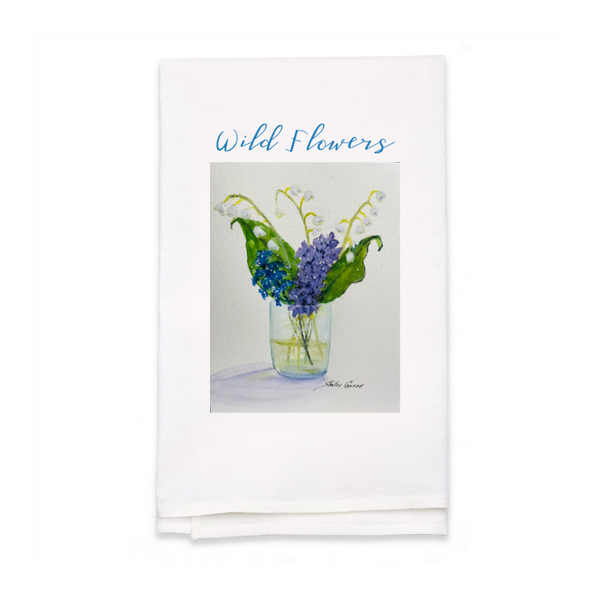 Personalized White Flour Sack Tea Towel
