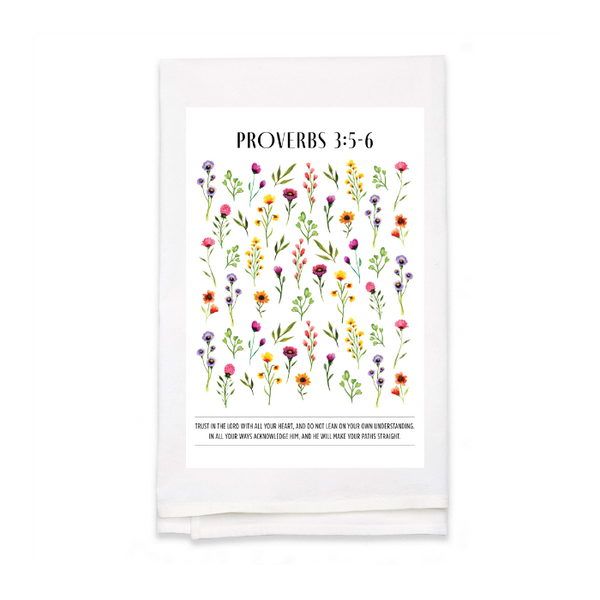 Personalized White Flour Sack Tea Towel