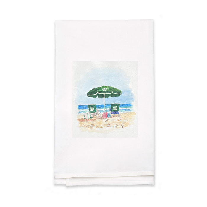 Personalized White Flour Sack Tea Towel