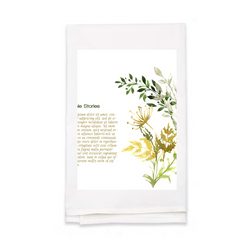 Personalized White Flour Sack Tea Towel
