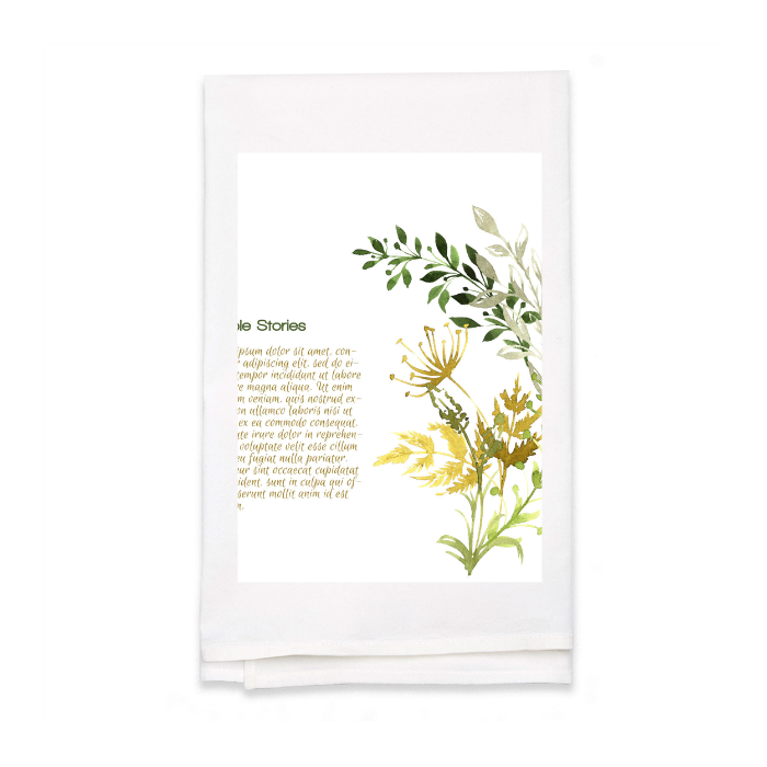 Personalized White Flour Sack Tea Towel
