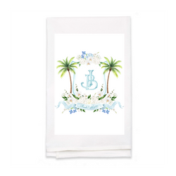Personalized White Flour Sack Tea Towel