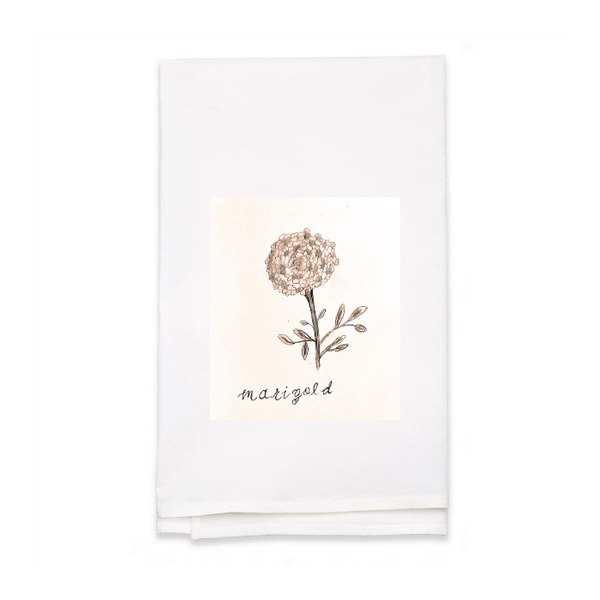 Personalized White Flour Sack Tea Towel