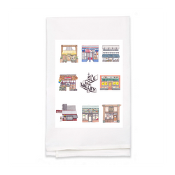 Personalized White Flour Sack Tea Towel