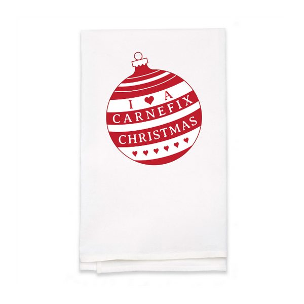 Personalized White Flour Sack Tea Towel