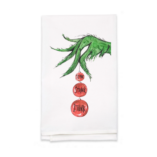 Personalized White Flour Sack Tea Towel