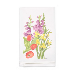 Personalized White Flour Sack Tea Towel