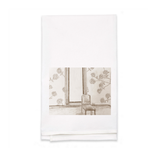 Personalized White Flour Sack Tea Towel