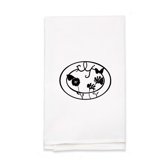 Personalized White Flour Sack Tea Towel