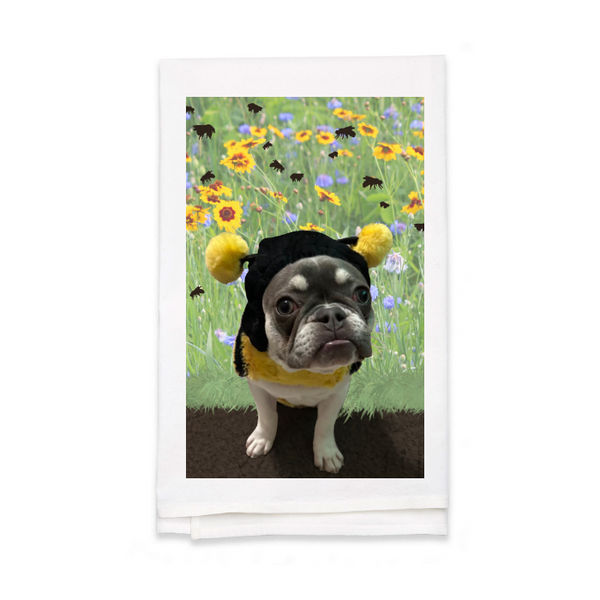 Personalized White Flour Sack Tea Towel